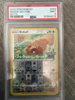 Bidoof (Peelable Ditto) 059/078 Pokemon GO Reverse Holo - Image 1