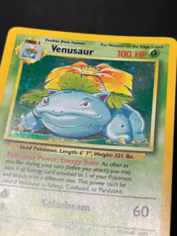 Pokemon Card - Venusaur Base Set Unlimited 15/102 Holo Holo Rare - Image 3