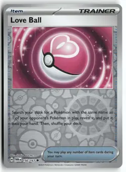 Love Ball 156/167 Uncommon Twilight Masquerade Pokemon Reverse Holo Near Mint - Image 1