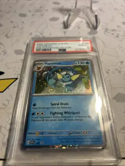 VAPOREON 168 POKEMON 2025 SVP EN-SV BLACK STAR PROMO PSA 10 SWIRL - Image 1