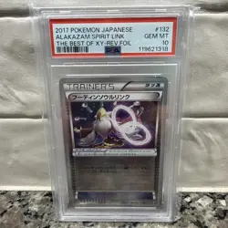 PSA 10 Alakazam Spirit Link 132 Pokemon The Best Of XY Japanese 2017 Reverse Hol - Image 1
