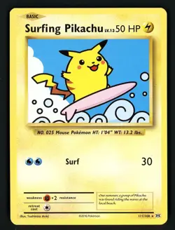 Surfing Pikachu LP 111/108 - Secret Rare XY Evolutions - Pokemon 2016 - Image 1