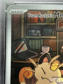 2025 Pokemon Destined Rivals TEAM ROCKET'S MEOWTH 203/182 PSA 10 GEM MINT - Image 3