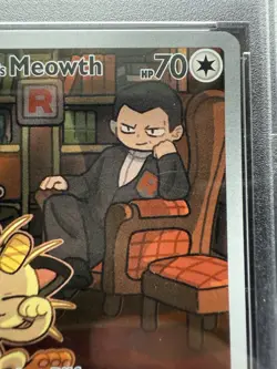 2025 Pokemon Destined Rivals TEAM ROCKET'S MEOWTH 203/182 PSA 10 GEM MINT - Image 4