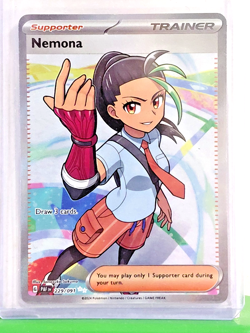 Nemona 229/091 SV: Paldean Fates Holo Ultra Rare Full Art Trainer NM Pokemon TCG - Image 1