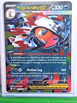 Mega Scrafty ex 135/217 Me: Ascended Heroes Holo Double Rare NM Pokemon TCG - Image 1