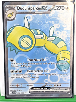 Dudunsparce ex 178/159 Sv09: Journey Together Holo Full Art Ultra Rare Pokemon - Image 1