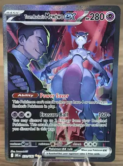 Pokemon TCG Team Rockets Mewtwo EX 213/182 Destined Rivals Special Illustration - Image 1