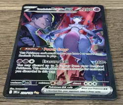 Pokemon TCG Team Rockets Mewtwo EX 213/182 Destined Rivals Special Illustration - Image 3