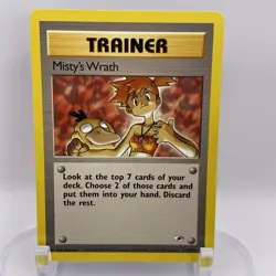 Misty's Wrath 114/132 Gym Heroes Rare LP WOTC Pokemon TCG Vintage Single - Image 1