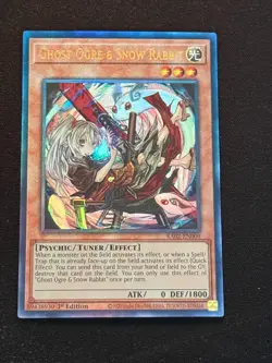Yu-Gi-Oh! TCG Ghost Ogre & Snow Rabbit RA02-EN009 Ultimate Rare NM/M - 1st Ed. - Image 1