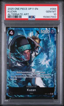 2025 ONE PIECE OP11-084 A FIST OF DIVINE SPEED ALTERNATE ART #084 KUZAN - PSA 10 - Image 1