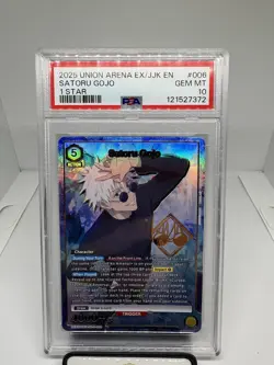 2025 UNION ARENA UEX02BT/JJK JUJUTSU KAISEN VOL.2 #006 SATORU GOJO 1 STAR PSA 10 - Image 1