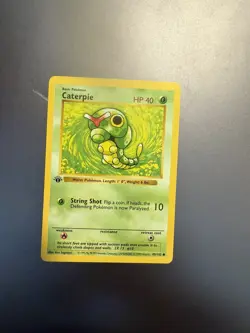 Pokemon Card - Caterpie 1st Edition Base Set Shadowless 45/102 - Image 1