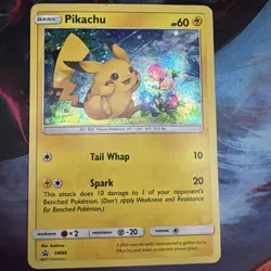 (LP-MP) Pikachu Holo SM86 Black Star Promo Pokemon TCG Card Sun & Moon - Image 1