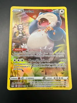Pokemon TCG Snorlax Lost Origin Trainer Gallery Holo Ultra Rare TG10/TG30 card - Image 1