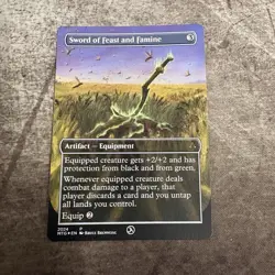 Sword of Feast and Famine - Custom Art MTG Magic The Gathering Playtest Card - Image 1
