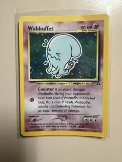 Pokemon TCG Wobbuffet Neo Discovery Holo Card 16/75 Unlimited Rare, LP Condition - Image 1