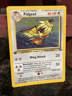 Pokemon TCG: Pidgeot (8/64), Jungle Set, Rare Holo, 1st Edition, NM/VLP - Image 2
