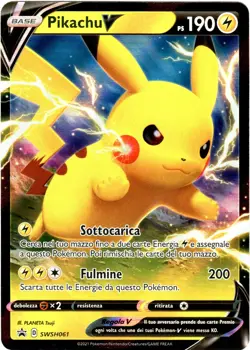 POKEMON PIKACHU V SWSH061 BLACK STAR PROMO HOLO DESTINO SPLENDENTE ITALIANO - Image 1
