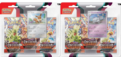Pokemon OBSIDIAN FLAMES 2x 3-Pack Blister EEVEE + HOUNDSTONE (english) - Image 1