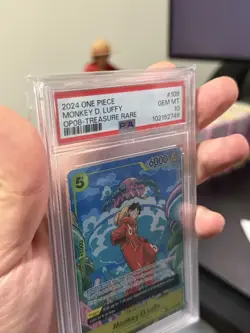 2024 One Piece OP-08 EN Treasure Rare OP07-109 Monkey D. Luffy PSA 10 GEM MINT - Image 3