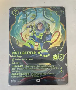 Disney Lorcana Wilds Unknown BUZZ LIGHTYEAR Jungle Ranger Iconic Foil 241/204 - Image 1