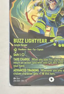 Disney Lorcana Wilds Unknown BUZZ LIGHTYEAR Jungle Ranger Iconic Foil 241/204 - Image 2