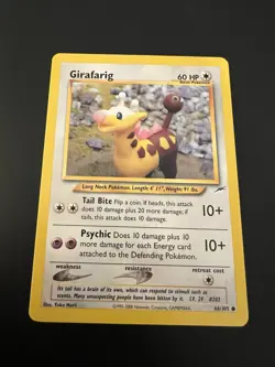 Girafarig 66/105 Neo Destiny Unlimited 2002 Pokemon Card Common NM - Image 1
