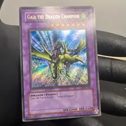 Yu-Gi-Oh Gaia the Dragon Champion LOB-125 Secret Rare Card Unlimited - Image 1
