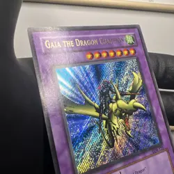 Yu-Gi-Oh Gaia the Dragon Champion LOB-125 Secret Rare Card Unlimited - Image 3