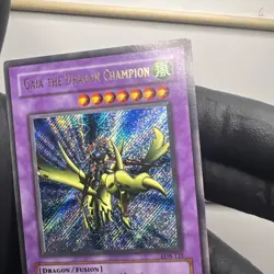 Yu-Gi-Oh Gaia the Dragon Champion LOB-125 Secret Rare Card Unlimited - Image 4
