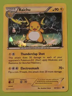 Raichu XY - BREAKthrough #49/162 Rare,Cracked Ice Holo Pokemon Card - Image 1