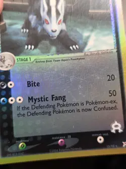 2004 Pokemon MIGHTYENA Ex Team Magma vs Aqua REVERSE HOLO Foil Rare Card 15/95 - Image 5
