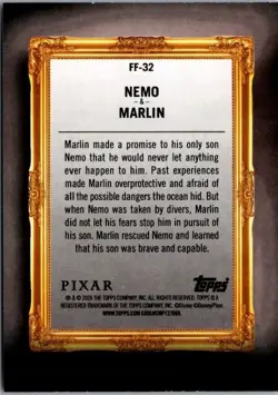 2026 Topps Disney Neon FF-32 Nemo & Marlin Family First Insert Card NM - Image 2