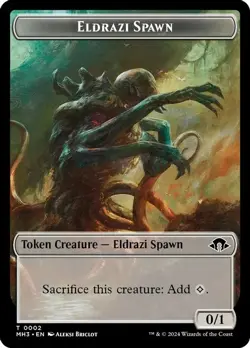 Magic: The Gathering Eldrazi Spawn // Zombie Double-Sided Token Foil NM MH3 - Image 1