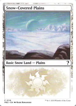 Snow-Covered Plains (White Border) Mystery Booster 2 Regular - Image 1