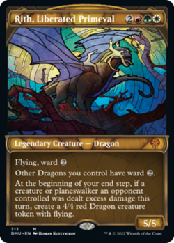 [1x] Rith, Liberated Primeval - Foil - Showcase Near Mint, English DMU Extras MT - Image 1