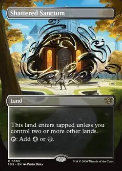 Shattered Sanctum - Borderless - Secrets of Strixhaven - MtG - NM - Image 1