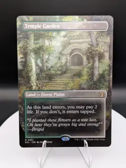 MTG Lorwyn Eclipsed: Temple Garden (Borderless) Regular #0351 (NM) - Image 1