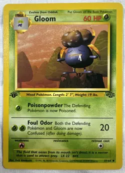 Pokemon TCG Gloom 37/64 Jungle 1st Edition NM WotC - Image 1