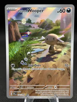Pokemon Paldean Wooper 102/094 Phantasmal Flames Holo 60HP IR - Image 1