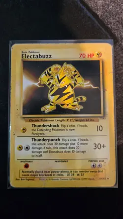 Pokemon TCG Electabuzz 20/102 - English Base Set Non Holo Card HP - Image 1