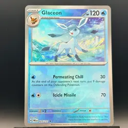 Glaceon (Poke Ball Pattern) 025/131 Rare Prismatic Evolutions Pokemon LP - Image 1