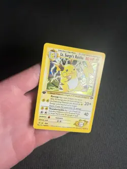 Pokemon TCG Lt. Surge's Raichu 11/132 1st Edition Gym Challenge Holo LP - Image 5