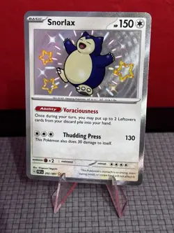 Snorlax 202/091 PAF Paldean Fates Shiny Rare NM Pokemon - Image 1