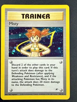 2000 Pokemon Gym Heroes Holo Misty 18/132 💫 Swirl - Image 1