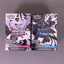 Pokemon TCG Scarlet & Violet White Flare & Black Bolt Booster Bundle Set Sealed - Image 1