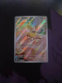 Pokemon TCG Yamper 099/094 Full Art Holo Illustration Rare 70 HP Phantasmal Fla… - Image 1