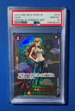 2023 ONE PIECE OP05-AWAKENING OF THE NEW ERA SPECIAL ALTERNATE ART NAMI PSA 10 - Image 1